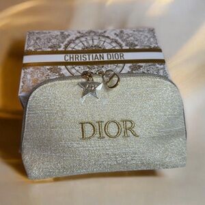 Brand new with Box Gold Dior Beauty Case